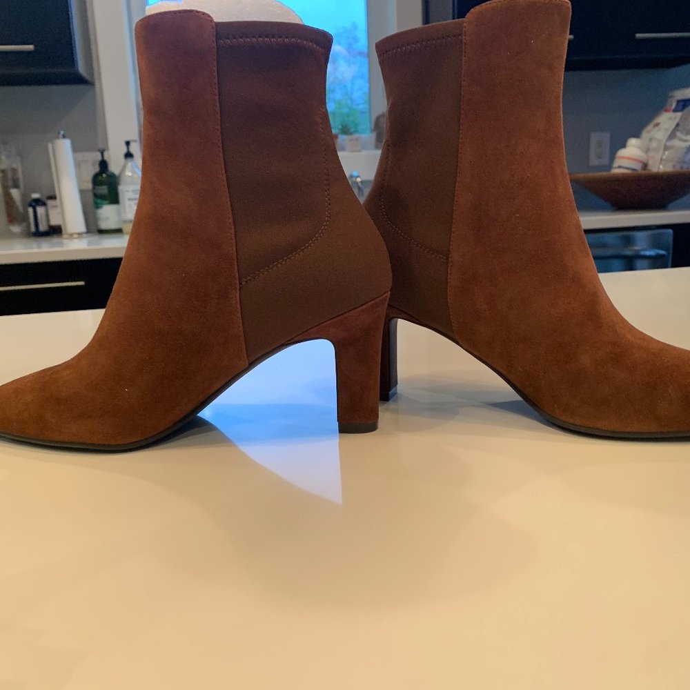 Stuart Weitzman caramel/brown booties